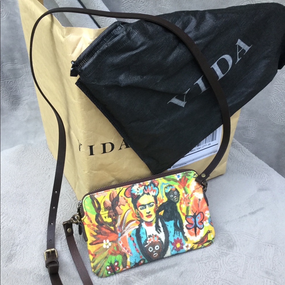 VIDA Frida Kahlo statement clutch purse
